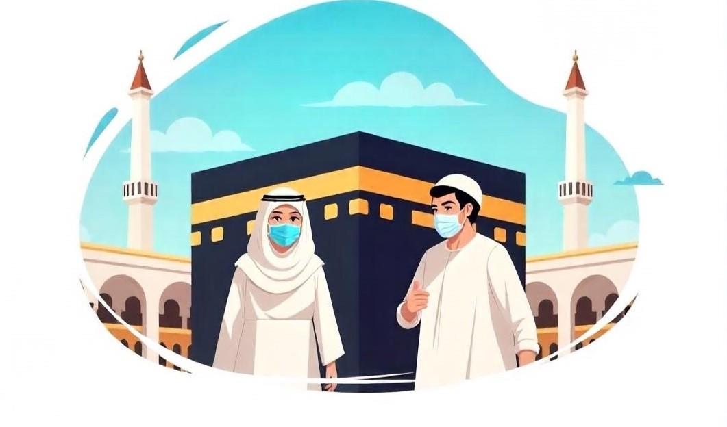 Pilgrims at the Kaaba during Hajj and Umrah