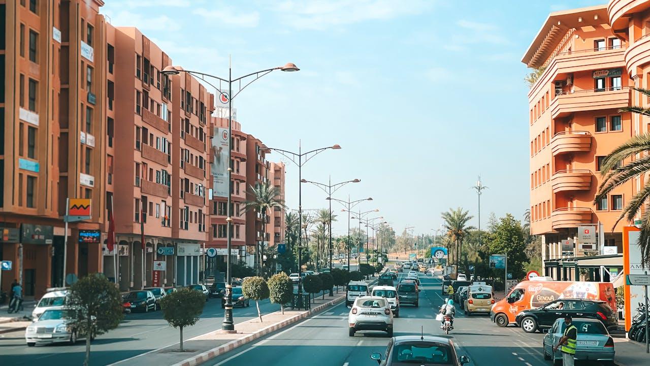 Marrakech and Atlas Mountains scenery in Morocco