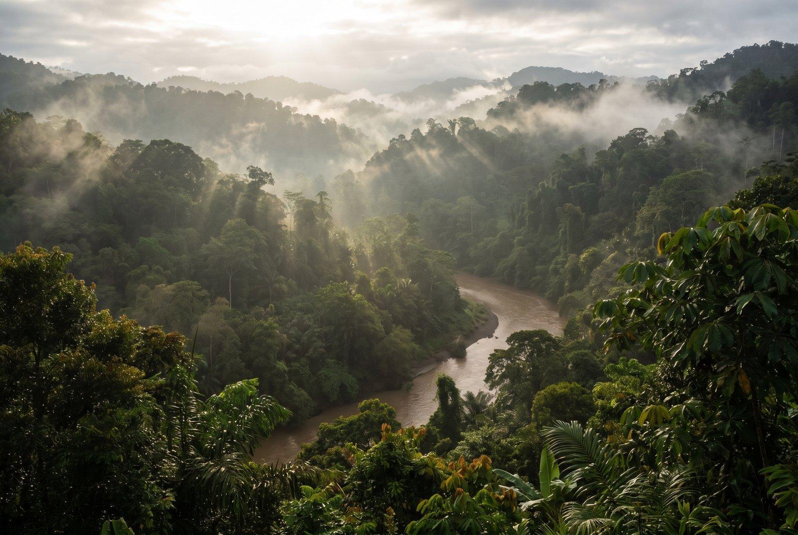 Coastal rainforest and reef in Papua New Guinea
