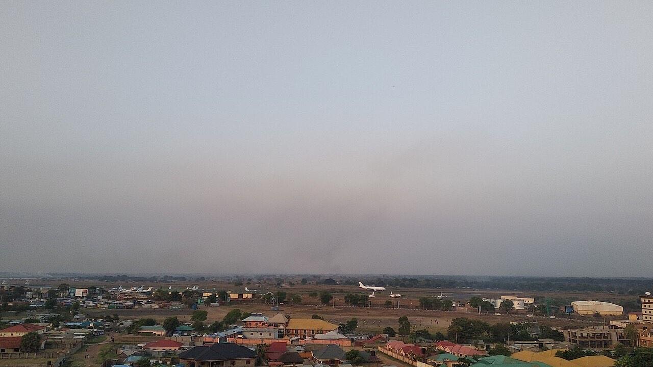 Aerial view of Juba, the capital of South Sudan