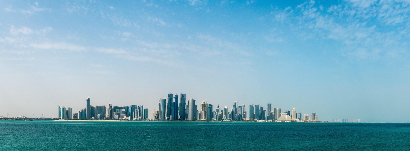 Doha skyline for Qatar travel health guide