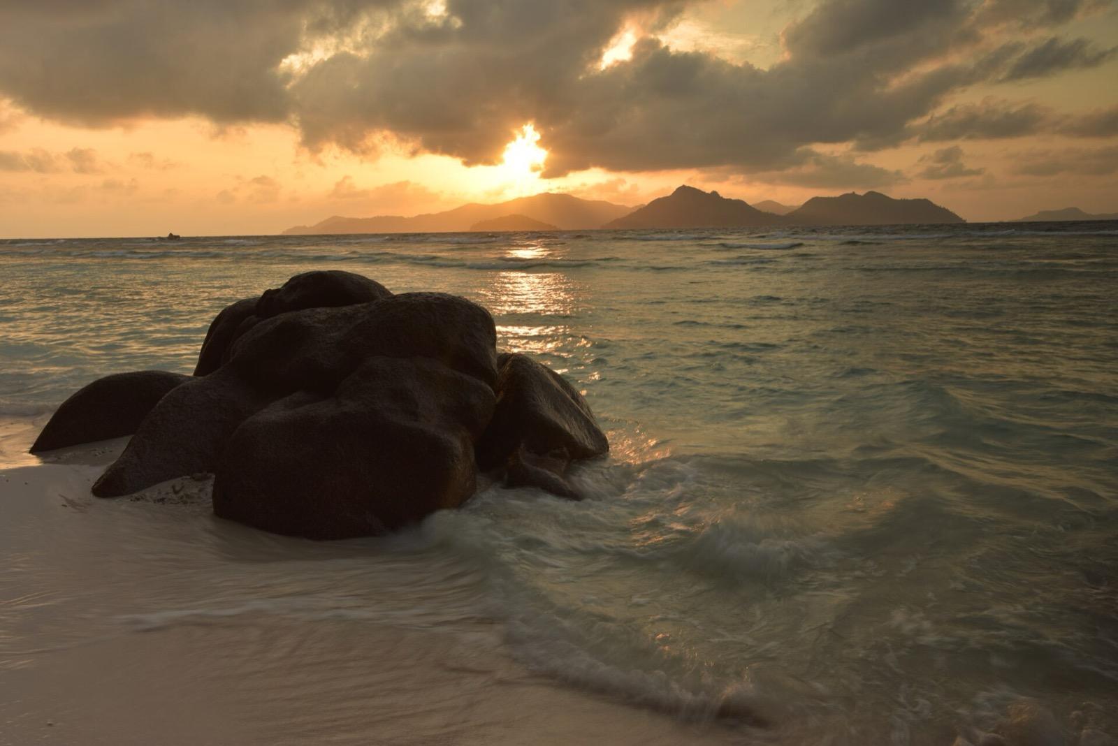 Seychelles beach and turquoise water